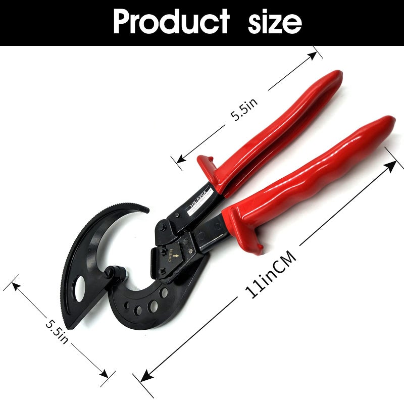 INNETOC Aluminum Copper Ratchet Cable Cutters,Wire Cutters for Cutting electrical wire as Ratcheting Wire Cut Hand Tool(400mm2) - Image 5